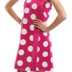 robesale Terry Womens Bath Wrap Towels Cotton Cover Ups - One Size, Fuchsia