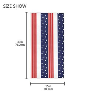 senya Soft Hand Towels for American Independence Day, USA Flag with Stripes Stars July 4th Patriotic Towels Highly Absorbent Hand Towels for Bathroom