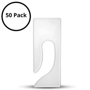 discount sizing- Blank King Rectangle Clothing Rack Hanger Dividers 50 Pack | Great for Clothing Organization, Sizing Dividers, Garment Rack Tags (White)