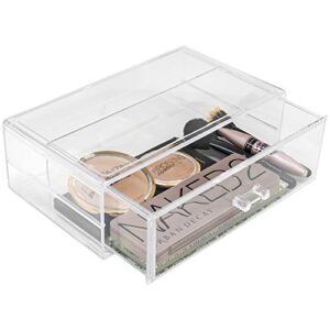 sorbus clear acrylic makeup organizers - stackable jewelry, makeup & cosmetic organizers and storage with acrylic drawers - great bathroom organizer & display set for vanity, dresser & countertop