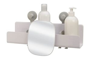 joseph joseph easystore shower caddy with adjustable mirror, large, white