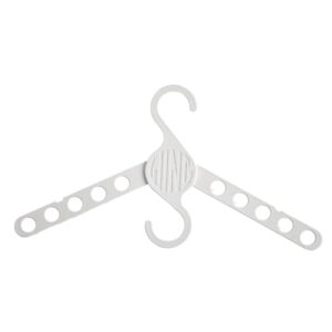 wing smart hanger, fits adult & kid clothes sizes, space saving & multi hanging, 5 pack white