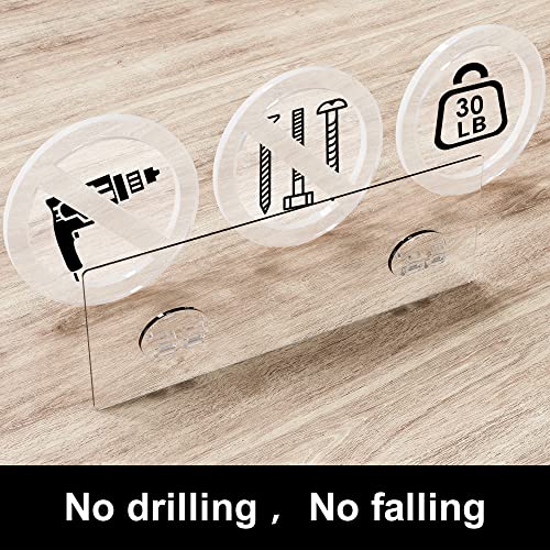 Orimade Adhesive Sticker 4 Pack for Shower Caddy, Bathroom Organize Shelf, Transparent 2.75×7.9 Inches(7×20CM)