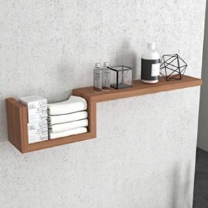 AquaTeak Manada™ Contemporary Teak Wall Shelf