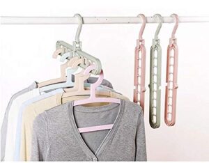 s-lifeeling 5pcs wardrobe space saver magic clothes closet storage hanger organizer random clour