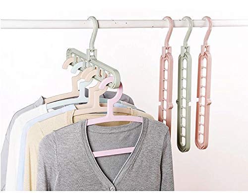 S-Lifeeling 5pcs Wardrobe Space Saver Magic Clothes Closet Storage Hanger Organizer Random Clour