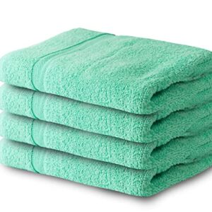 Alspin Cotton Bath Towels 6 Pack Cotton Towels,Teal Color ,24 x 48 Inches Towel for Pool, Spa, and Gym Lightweight and Highly Absorbent Swift Drying Towels