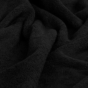 Utopia Towels 4 Pack Premium Viscose Oversized Bath Towels Set, 100% Ring Spun Cotton (27 x 54 Inches) Highly Absorbent, Quick Drying Shower Towels for Bathroom, Spa, Hotel and Travel (Black)