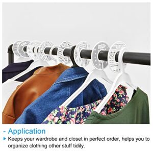 PATIKIL Clothes Dividers, 8 Pack Closet Clothing Wardrobe Rack Reusable Sorting Age Round Hanger Separator for Nursery, White Gray