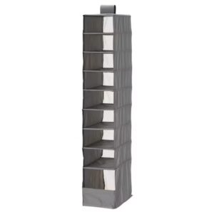 skubb storage organizer with 9 compartments dark gray polyester/polypropylene 8 ¾x13 ½x47 ¼ "