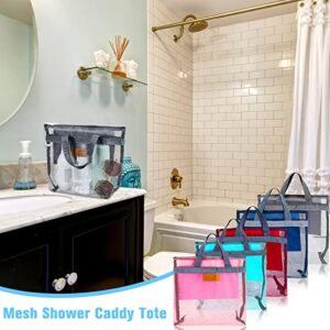 10 Pcs Mesh Shower Bag Caddy Tote Portable Quick Dry Tote Bag Lightweight Hanging Toiletry Bath Organizer for College Dorms Gym Swimming Beach Travel Games Sports