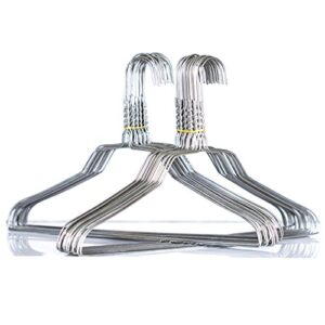 briausa metal clothes hangers 100 pack silver color galvanized wire hangers length 16 inch thickness 13 gauge