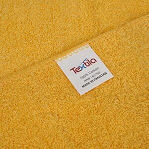 Textila Terry Washcloth Pack of 10 - Multicolor - 12x12 Inches, Soft and Absorbent - Perfect for Bath, Face, Hand, Kitchen, Spa, Hotel, Gym, and Home Use.