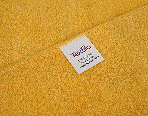 Textila Terry Washcloth Pack of 10 - Multicolor - 12x12 Inches, Soft and Absorbent - Perfect for Bath, Face, Hand, Kitchen, Spa, Hotel, Gym, and Home Use.