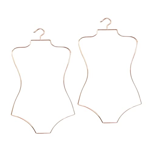 Baoblaze 2pcs Metal Wire Body Shape Swimsuit Hanger Boys Wardrobe Organizer Unisex Beachwear Rack Clothes Hanger for Home Closet Cloakroom