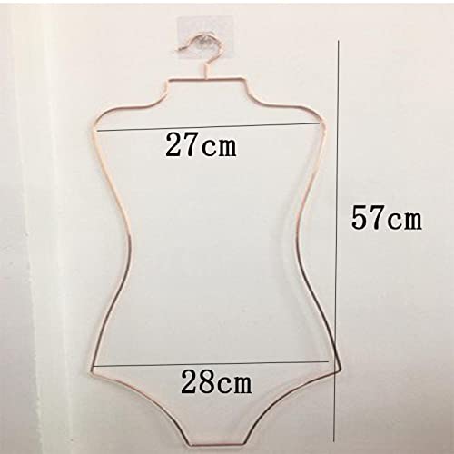 Baoblaze 2pcs Metal Wire Body Shape Swimsuit Hanger Boys Wardrobe Organizer Unisex Beachwear Rack Clothes Hanger for Home Closet Cloakroom