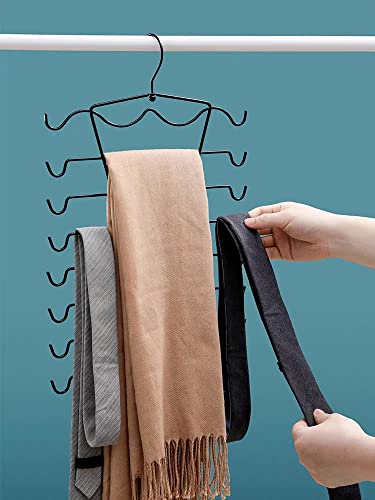 HAODOPSTY 8 Tier Tank Top Hanger, Metal Folding Bra Hanger for Closet (Matt Black, 1)