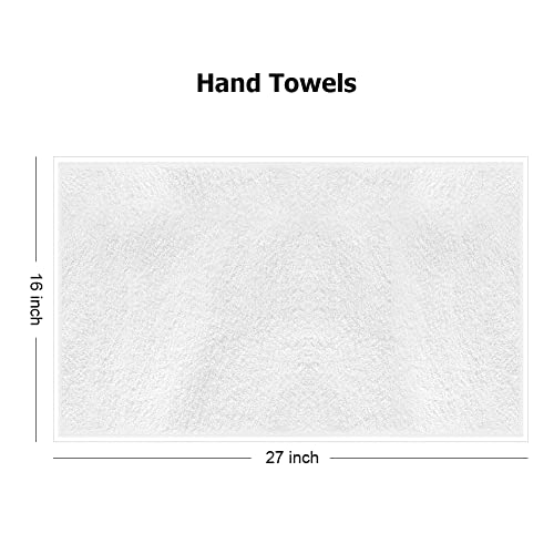 Orighty 12 Pack Premium Hand Towels Set - Quick Drying & Absorbent Microfiber Hand Towels for Bathroom 16x27 inches - Multi Purpose for Gym, Spa, Shower, Hotel & Bathroom (White)