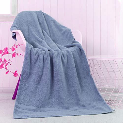 TALVANIA Luxury Bath Towels - 100% Ring Spun Cotton 650 GSM 4 Big Hotel Bath Towel Perfect for Pool Spa, Bathrooms (Blue)