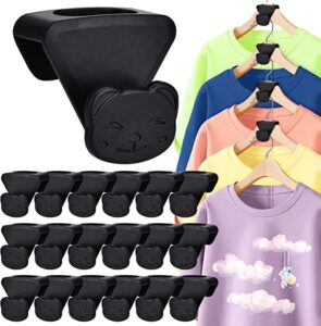 direa 18pcs space saving hanger hooks,clothes hanger connector hooks,as seen on tv,create up to 5x closet space,ultra premium hanger hooks,hooks for organizing closets, fits all hangers. (cool bear)