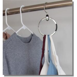 Bundle 3-Rolly Hangers and 12- Hook Connectors Closet Organizer Great Space Savers Cut Clutter in Any Closet Perfect for Maximizing Any Wardrobe or Closet Storage Spaces Heavy Duty Made