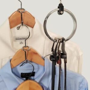 Bundle 3-Rolly Hangers and 12- Hook Connectors Closet Organizer Great Space Savers Cut Clutter in Any Closet Perfect for Maximizing Any Wardrobe or Closet Storage Spaces Heavy Duty Made