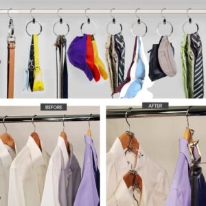 Bundle 3-Rolly Hangers and 12- Hook Connectors Closet Organizer Great Space Savers Cut Clutter in Any Closet Perfect for Maximizing Any Wardrobe or Closet Storage Spaces Heavy Duty Made