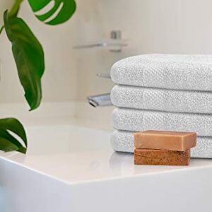 Zuperia Bath Towels 24 x 48 inches, Set of 6 - Ultra Soft 100% Combed Cotton White Towels, Highly Absorbent Daily Usage Bath Towel Set Ideal for Pool, Home, Gym, Spa, Hotel - (White)