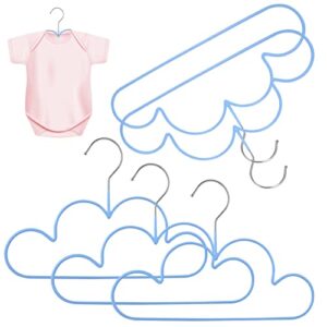 alipis cloud hangers for kids clothes, 5pcs non- slip hanger clothing pant coat sweater hangers closet hangers (blue)