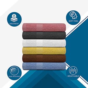 ZUPERIA Classic Towels, Face Washcloths (24 Pack, 12" x 12") 100% Cotton Premium Quality and Ultra Soft Wash Cloth Set for Bathroom and Home | Highly Durable High Absorbency and Stylish