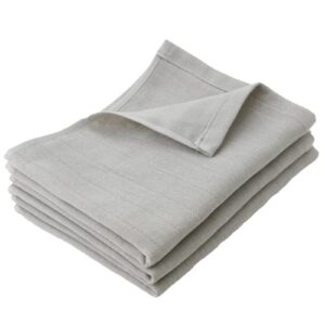 mukotowel double gauze, hand towel, senshu towel, thin, made in japan, quick dry, set of 3 towels, light gray