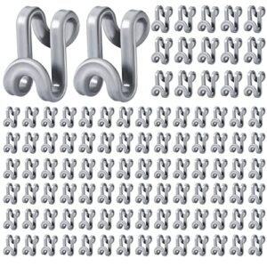 geetery 250 pcs clothes hanger connector hooks space saving mini clothes hangers cascading hanger hooks plastic connecting buckle hooks for hangers heavy duty extender hooks for closet, grey