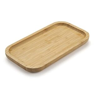 Bamboo Vanity Tray, Bathroom Counter Tray, Toilet Tank Tray, Bathroom Tray for Organizing and Home Decor, 9.8 x 5.5 x 0.8 inch