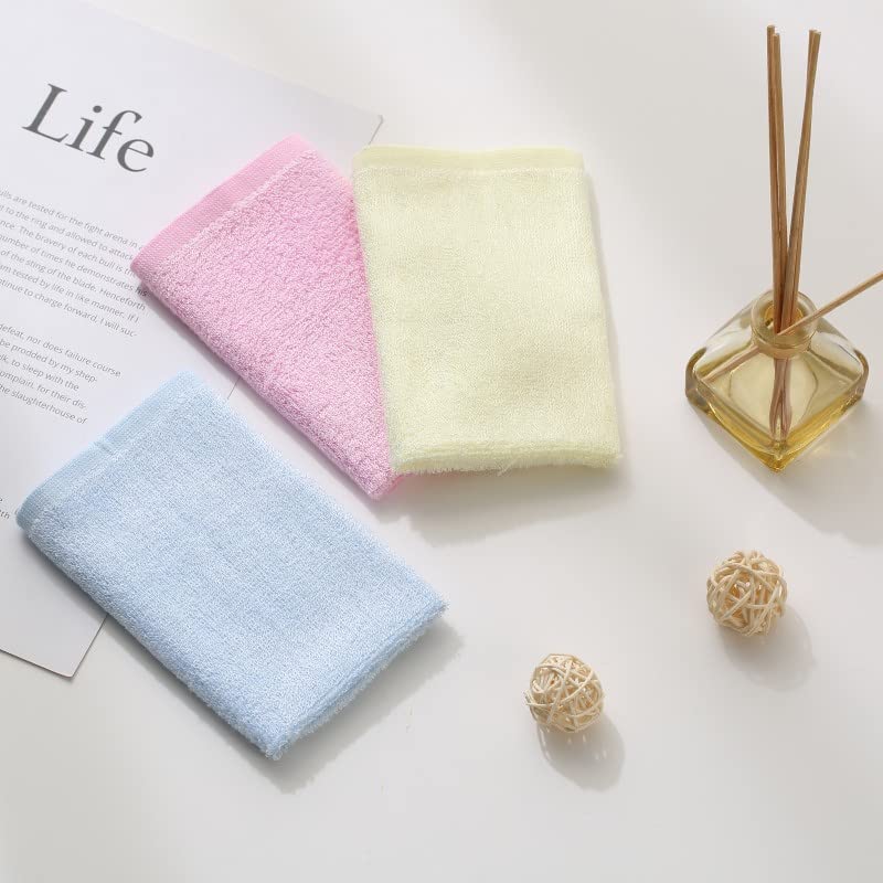 Wokaku Small-Towels-for-BabyKidsChild-Face-Towel-and-Washcloth-BabyKidChildren-Saliva-Towel-Super-Soft-Quick-Dry-Towel-as-Kitchen-Cleaning-Dish-Towels (28 * 26CM=11.02"*10.23", 6 PCS)