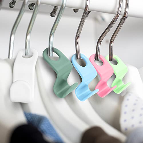 Mlurcu Hanger Hooks Clothes Hanger Connector Hooks 100Pcs Space Saving Hanger Hooks Heavy Duty Cascading Hanger Extender Hooks for Closet Organizer Magic Multipurpose Hanger Hooks for Closet Wardrobe