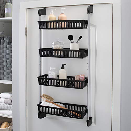 Organize It All Over The Door 4-Basket Hanging Storage Unit With Hooks