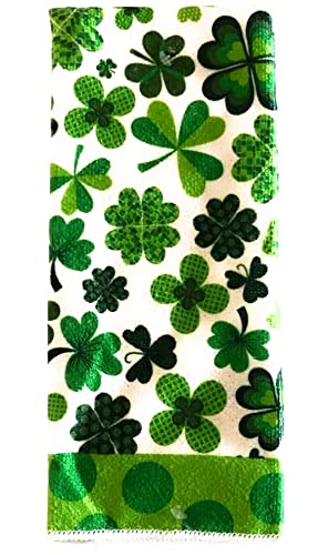 St. Patrick's Day Shamrock Kitchen Bathroom Hand Towels, Set of 2