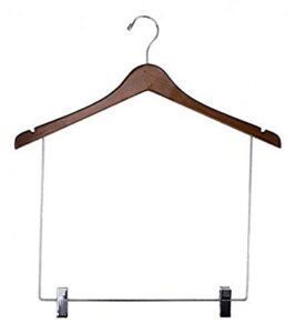 nahanco 100-17rc wooden display hangers, concave, 17", walnut finish (pack of 12)