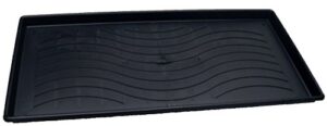 dial industries 22304 utility rubber storage tray, 14" x 27.75" x 1.25", black
