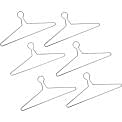 Anti-Theft Closed Loop Coat Hangers, Heavy Duty Chrome, 6/Pk