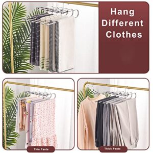 dineda 2Pack Pants Hangers Space Saving Closet Organizers Storage Jeans Organizer