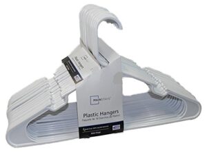 mainstay : standard plastic hangers, white (adult 50-hangers)