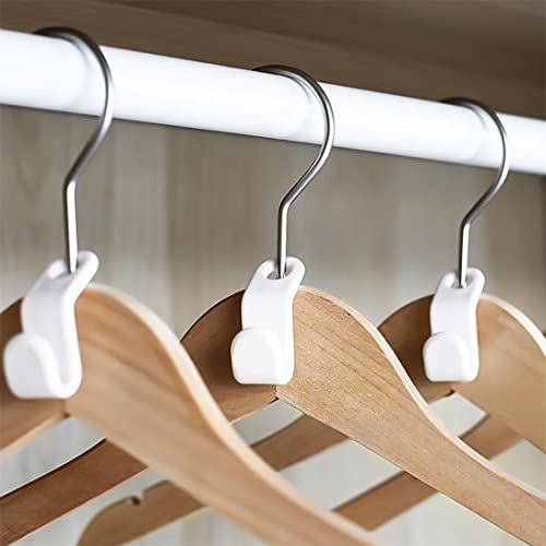 Clothes Hanger Connector Hooks 50PCS Cascading Cloth Hanger Hook Space Saving Coat Hangers Clip Multi-Layer Stackable Hanger Connecting Hooks for Wardrobe Organizer Closets