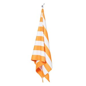 Dock & Bay Beach Towel - Quick Dry, Sand Free - Compact, Lightweight - 100% Recycled - Includes Bag - Cabana - Ipanema Orange - Extra Large (200x90cm, 78x35)