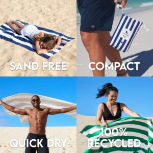 Dock & Bay Beach Towel - Quick Dry, Sand Free - Compact, Lightweight - 100% Recycled - Includes Bag - Cabana - Ipanema Orange - Extra Large (200x90cm, 78x35)