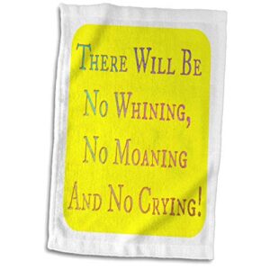 3drose towel, image of there will be no whining moaning or crying, 15x22 hand towel