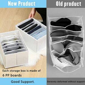 Upgrade 4Pcs Wardrobe Clothes Organizer, Clothing Organizer and Storage for Jeans/Pants/Shirt/Folded Clothes/Leggings/Baby/Underwear, Home Bedroom Drawer Closet Organizer,Multi-compartment