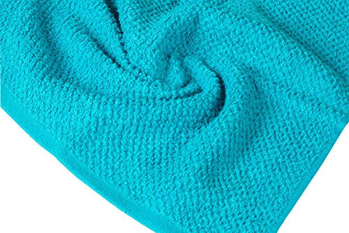 Living Fashions Washcloths Set of 8 - Popcorn Weave Wash Cloth Designed to Exfoliate Your Hands, Body or Face - Absorbent 100% Ring Spun Cotton - Size 12" X 12" - Colors Teal, Cream & Taupe