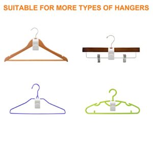 40 PCS Clothes Hanger Connector Hooks, Catcan Plastic Cascading Hangers Space Saving Clothes Hangers for Cabinets Heavy Duty Clothes Closet (White)