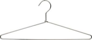 the great american hanger company slim metal suit hanger, box of 50 thin and strong chrome top hangers for shirt and pants